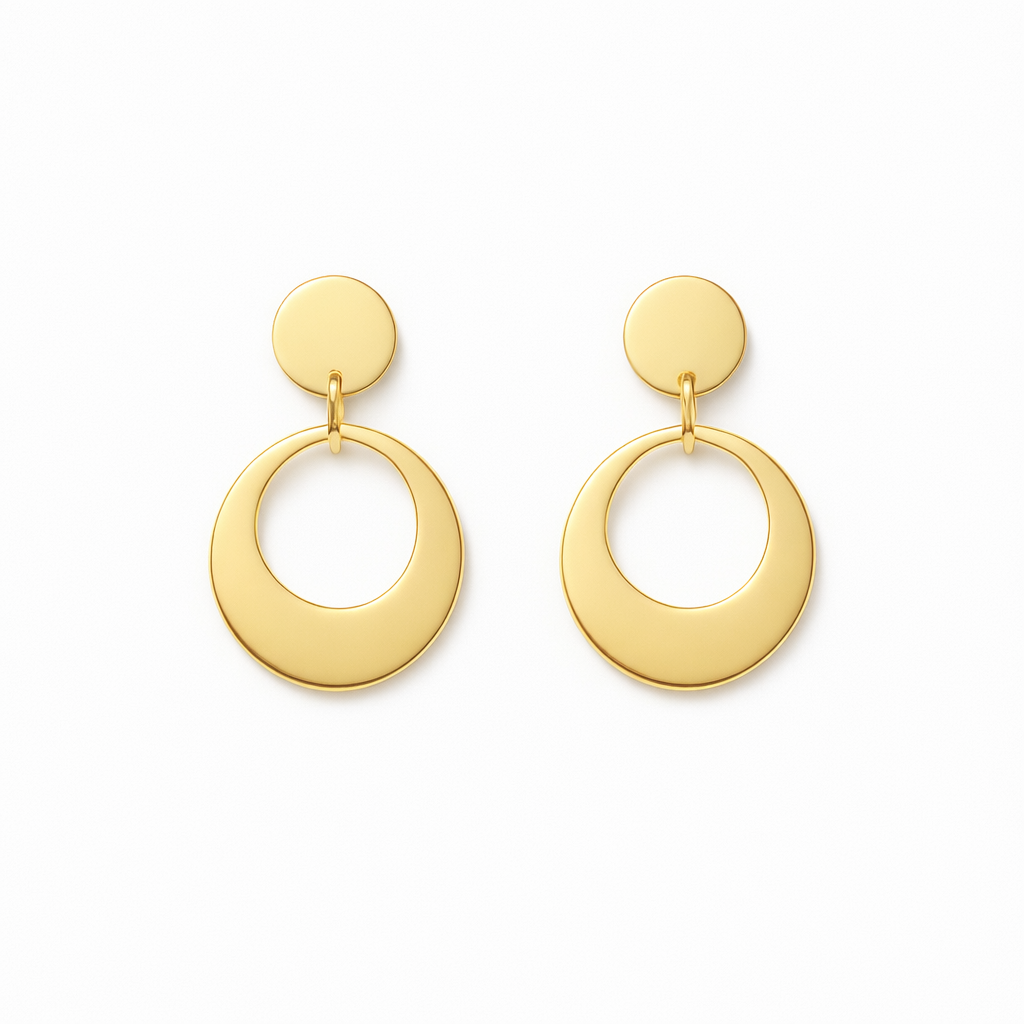 Cassette Loop Gold Earrings