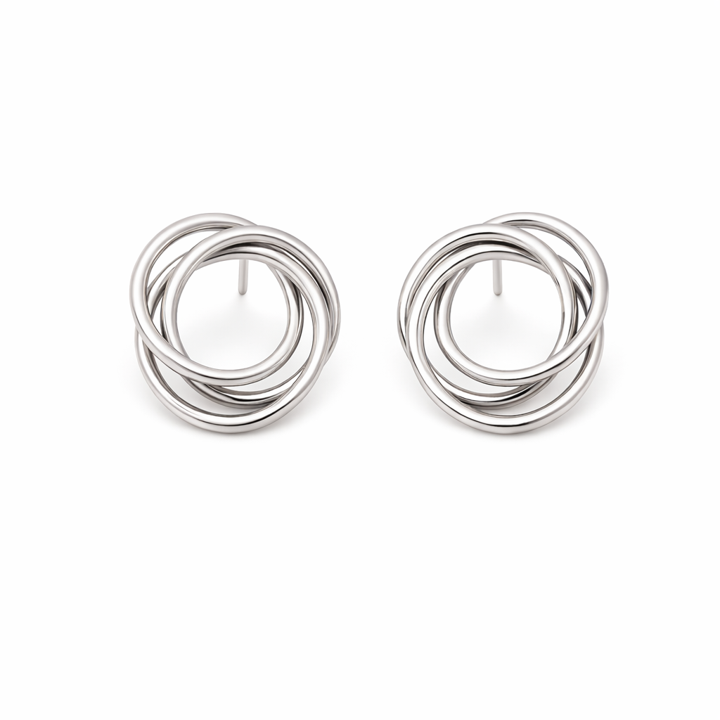 Loopwave Silver Earrings