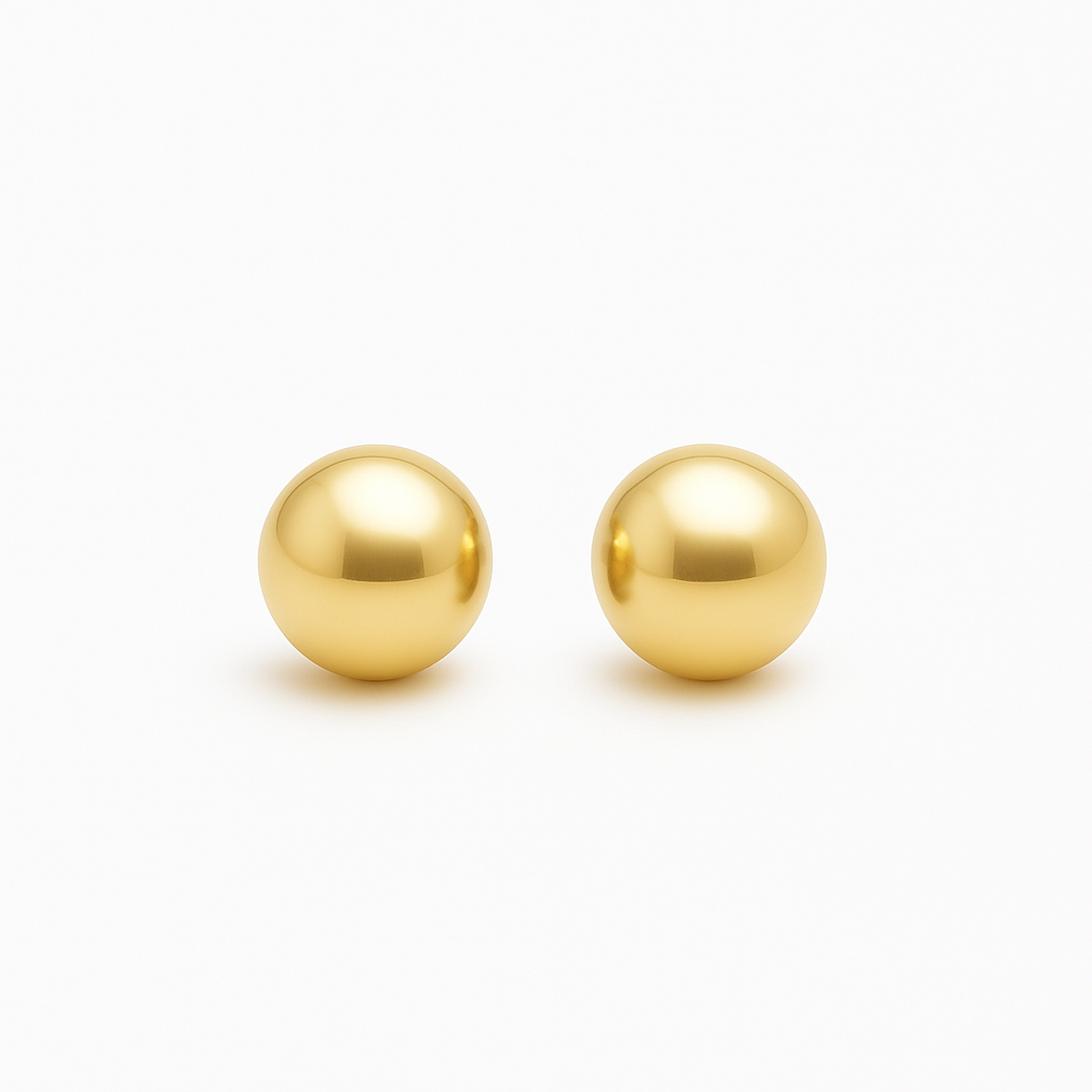 Sphere Gold Earrings